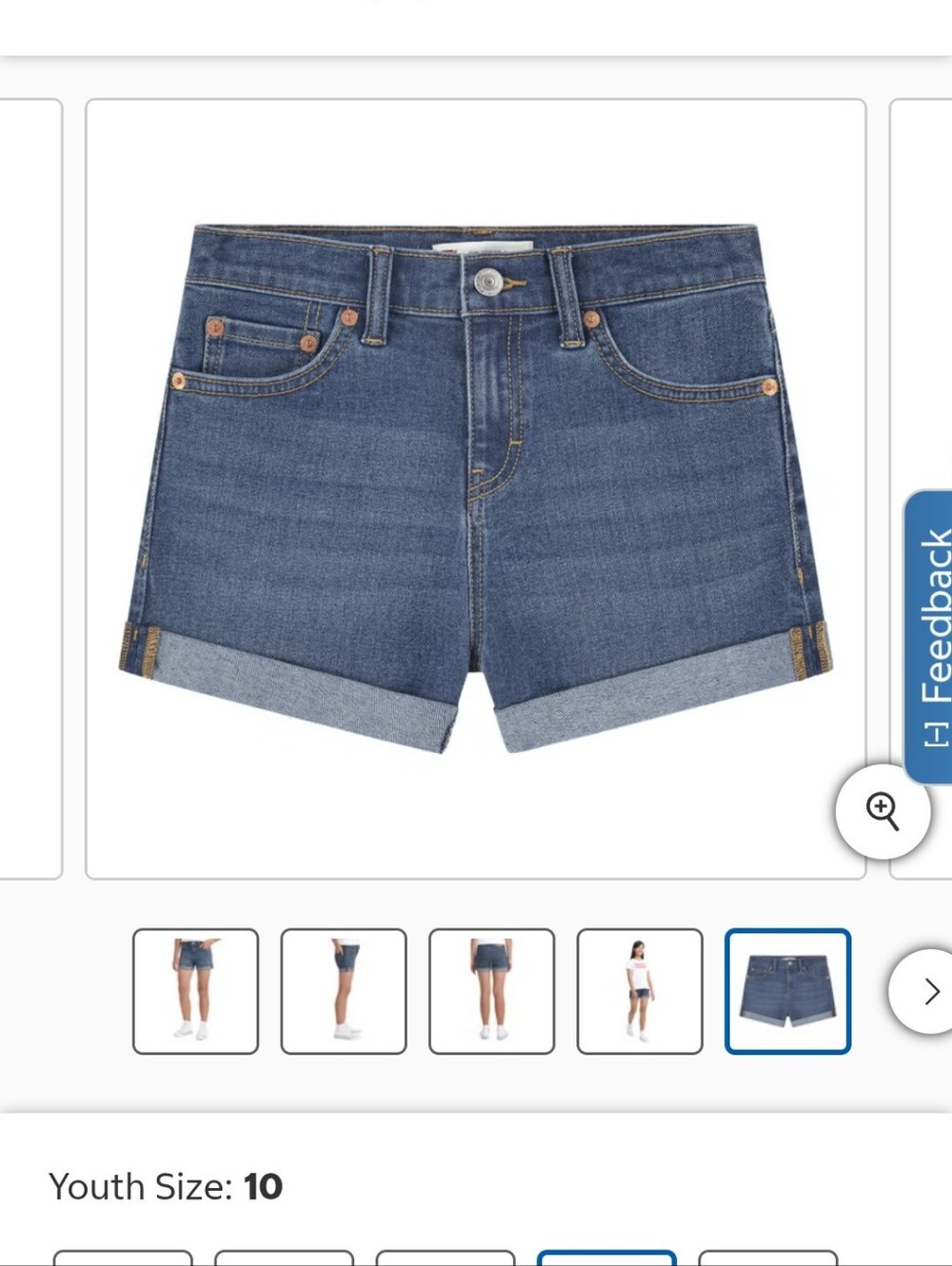 Girls Light Wash Denim Shorts